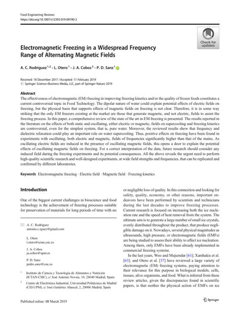 Electromagnetic Freezing in a Widespread Frequency Range of .